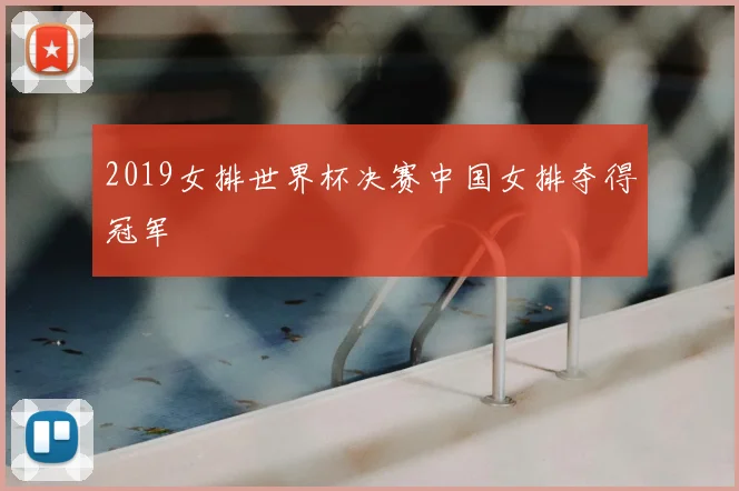 2019女排世界杯决赛中国女排夺得冠军